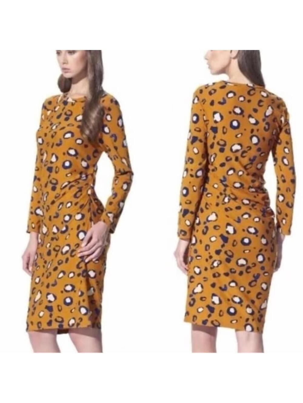 3.1 Phillip Lim for Target Leopard Print Ruched Midi Dress Size Medium